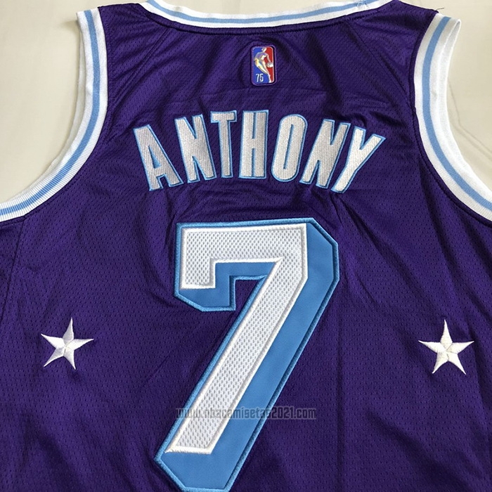 Camiseta Los Angeles Lakers Carmelo Anthony #7 Ciudad 2021-22 Violeta